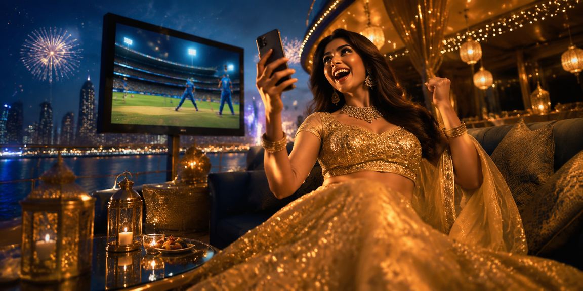 Indian cricket fans enjoying betting on mobile devices